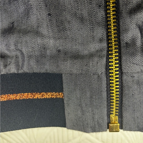 Ted Baker London Shiny Blue Linen Bomber - Ted Sz 2 - Picture 5 of 7